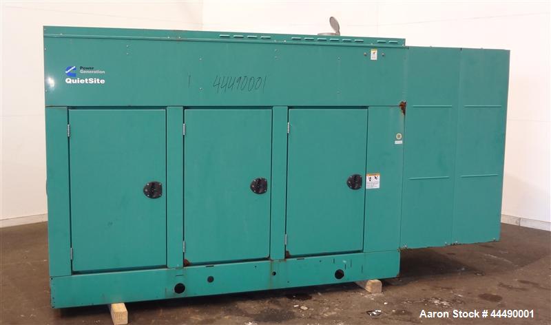 Used Cummins 100 kW Standby Natural Gas Generator Set, Model GGHH-5003184, Serial #J010295640.  Ford WSG-1068 engine rated 176 hp @ 1800 rpm. 3/60/277/480V, rated 67 kW 1/60/120V. 175 Amp main-line c...