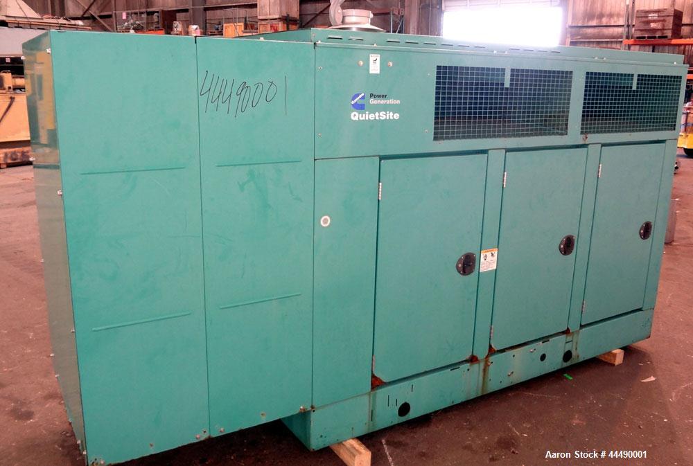 Used Cummins 100 kW Standby Natural Gas Generator Set, Model GGHH-5003184, Serial #J010295640.  Ford WSG-1068 engine rated 176 hp @ 1800 rpm. 3/60/277/480V, rated 67 kW 1/60/120V. 175 Amp main-line c...