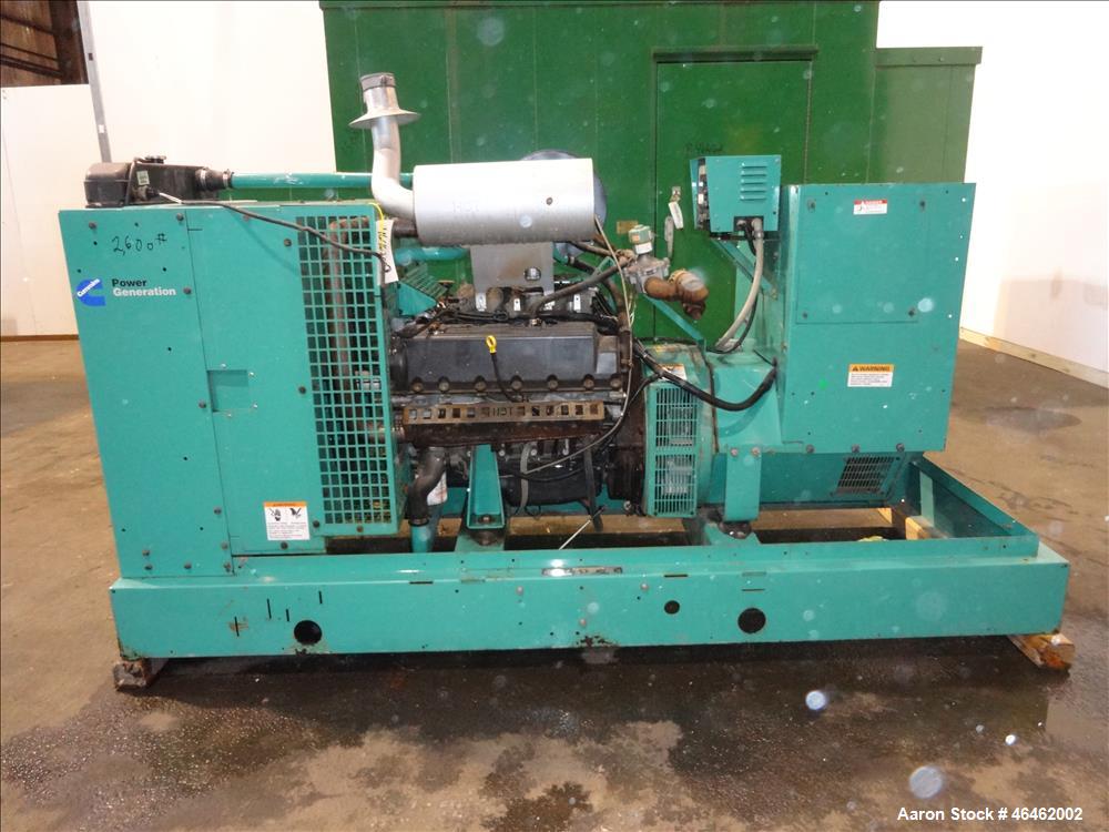 Used Cummins 100 kW standby natural gas generator set, model GGHH