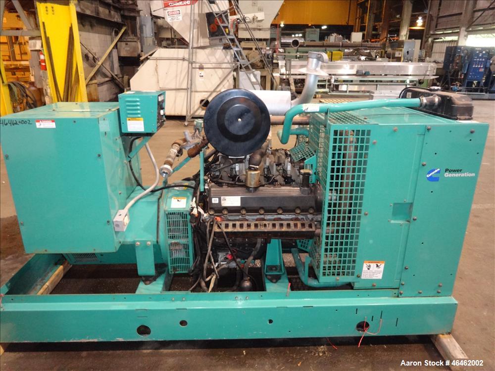 Used Cummins 100 kW standby natural gas generator set, model GGHH