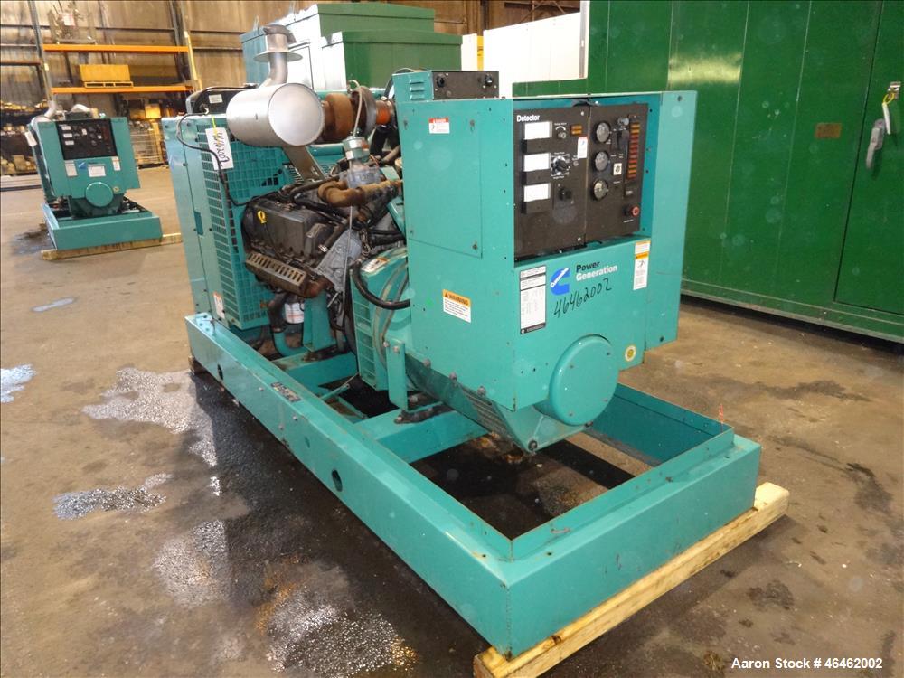 Used Cummins 100 kW standby natural gas generator set, model GGHH