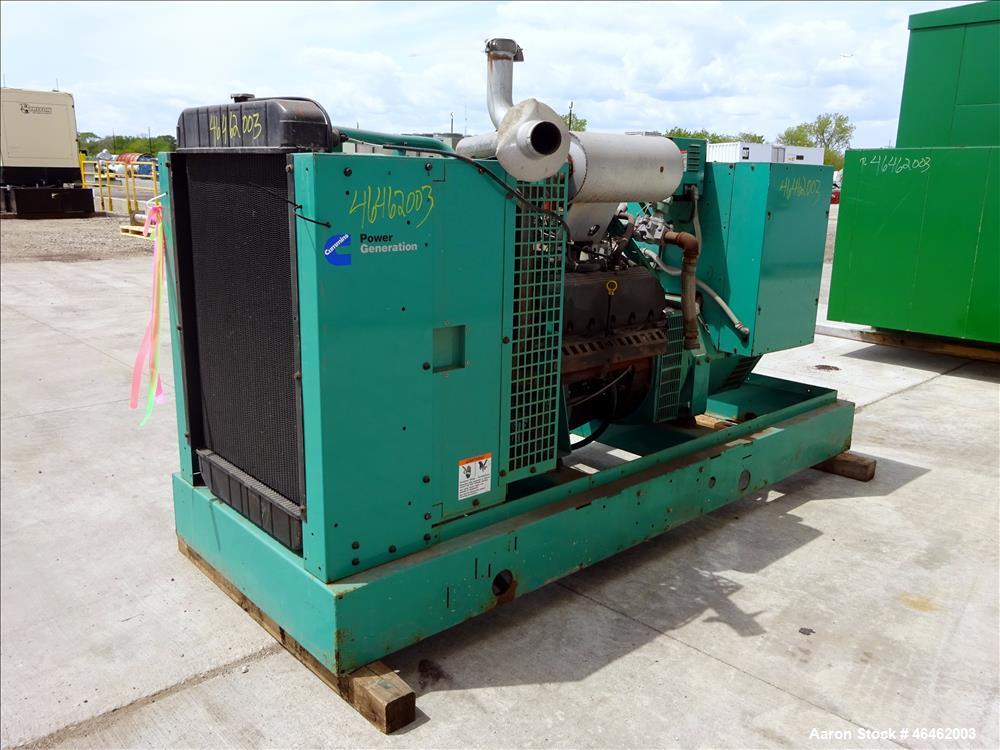 Used Cummins 100 kW standby natural gas generator set, model GGHH-5565115