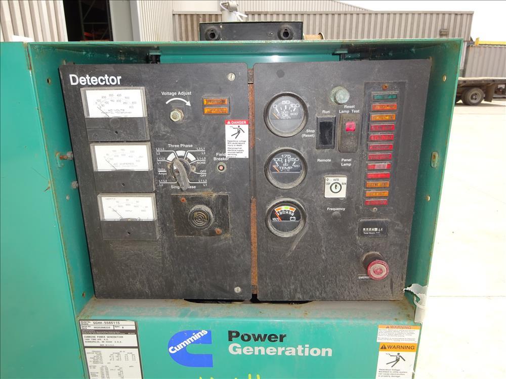Used Cummins 100 kW standby natural gas generator set, model GGHH-5565115