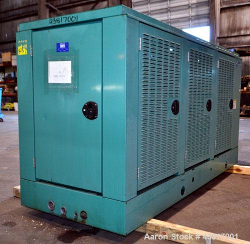 Used Cummins 100 kW standby natural gas generator set, model GGHH-5569198, SN-J020420586. Ford WSG-1068 engine rated 176 HP @ 1800 RPM.3/60/277/480V, rated 100kW 1/60/120V. 125 Amp main-line circuit ...