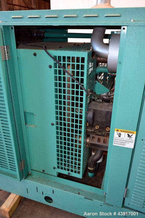 Used Cummins 100 kW standby natural gas generator set, model GGHH-5569198, SN-J020420586. Ford WSG-1068 engine rated 176 HP @ 1800 RPM.3/60/277/480V, rated 100kW 1/60/120V. 125 Amp main-line circuit ...