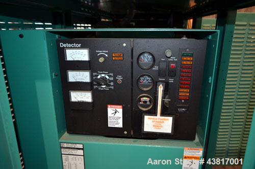 Used Cummins 100 kW standby natural gas generator set, model GGHH-5569198, SN-J020420586. Ford WSG-1068 engine rated 176 HP @ 1800 RPM.3/60/277/480V, rated 100kW 1/60/120V. 125 Amp main-line circuit ...