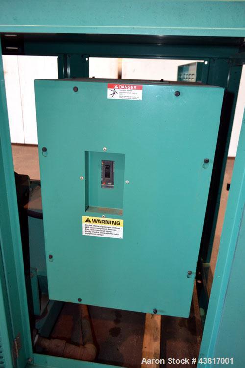 Used Cummins 100 kW standby natural gas generator set, model GGHH-5569198, SN-J020420586. Ford WSG-1068 engine rated 176 HP @ 1800 RPM.3/60/277/480V, rated 100kW 1/60/120V. 125 Amp main-line circuit ...