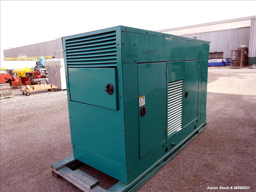 Used Cummins 100 kW natural gas generator set model GGHH-5776259, SN-I060976839. Ford WSG-1068 engine rated 176 HP at 1800 RPM, SN-06RS59698. 3/60/120/208V, 12 lead reconnectable to other voltages. 4...