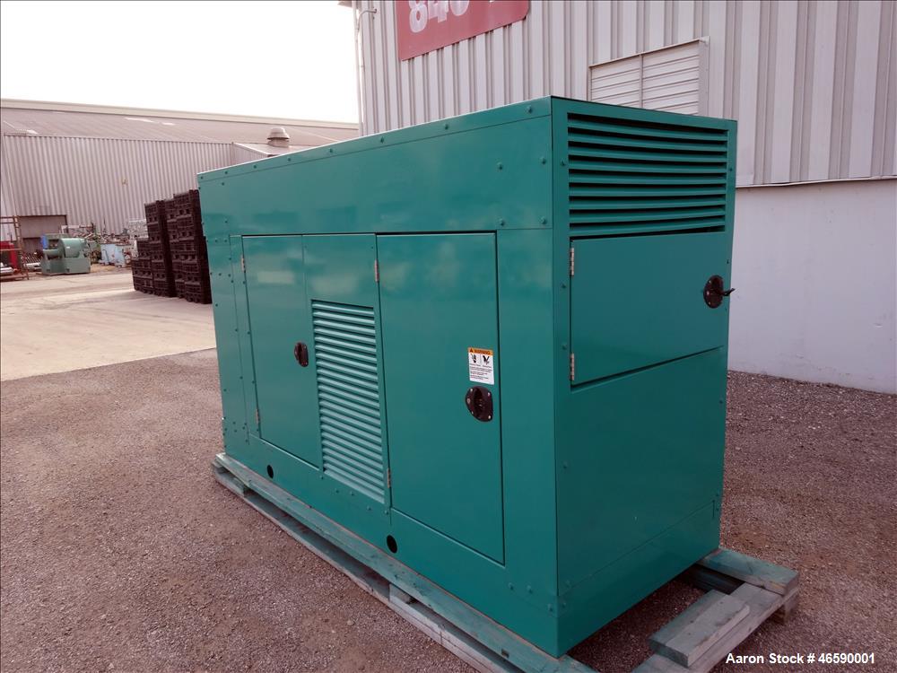 Used Cummins 100 kW natural gas generator set model GGHH-5776259, SN-I060976839. Ford WSG-1068 engine rated 176 HP at 1800 RPM, SN-06RS59698. 3/60/120/208V, 12 lead reconnectable to other voltages. 4...