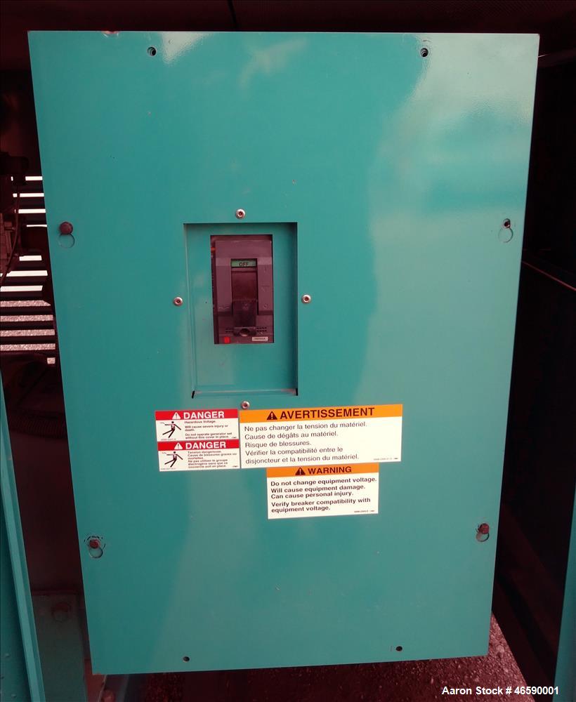 Used Cummins 100 kW natural gas generator set model GGHH-5776259, SN-I060976839. Ford WSG-1068 engine rated 176 HP at 1800 RPM, SN-06RS59698. 3/60/120/208V, 12 lead reconnectable to other voltages. 4...
