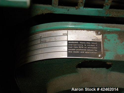 Used Cummins 150 kW Natural Gas Generator Set. Cummins model GGKD-5630856, serial #I030547189. Cummins model GTA8.3G2 engine, serial #46327033, 3/60/277-480V. Includes a PowerCommand cotrol panel. 35...