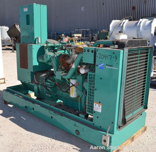 Used Cummins 150kW natural gas generator set. Cummins model GGKD-5672662,SN-E040646119. Cummins model GTA8.3G2 engine, SN-46382949. 3/60/277/480V. Includes a PowerCommand cotrol panel. Built 2004.