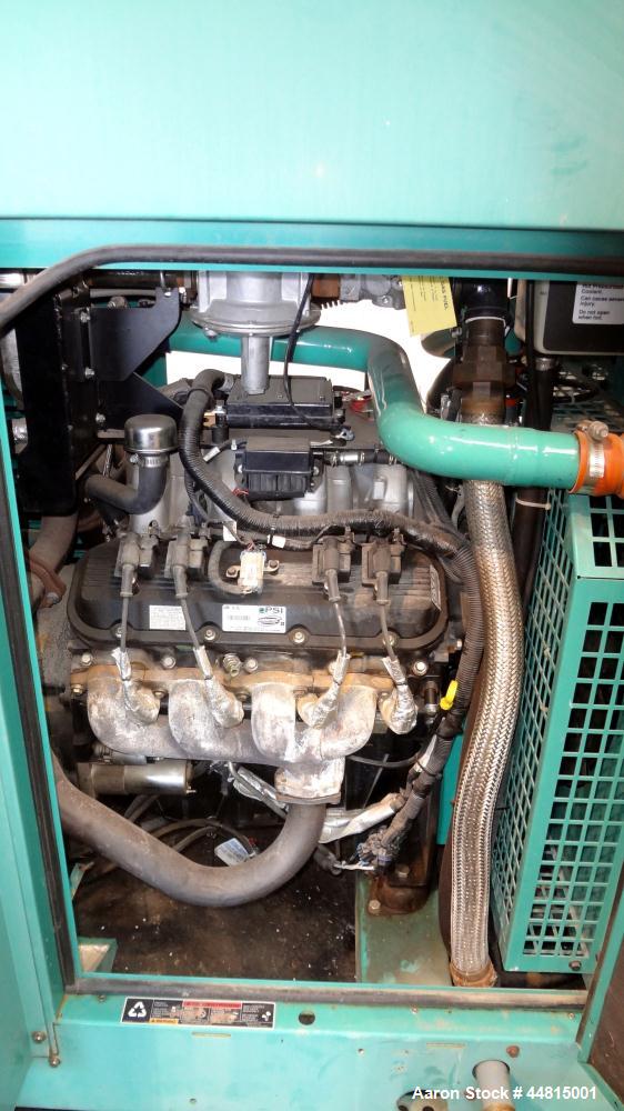 Used Cummins 150 kW standby natural gas generator set, model GGLB-5739915, SN-I050829111. GM8.1L-HO engine rated 225 HP @ 1800 RPM, EPA certified to SI stationary emission regulation 40 CFR, part 60....