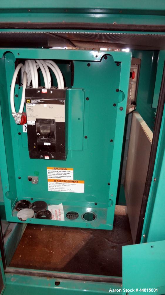 Used Cummins 150 kW standby natural gas generator set, model GGLB-5739915, SN-I050829111. GM8.1L-HO engine rated 225 HP @ 1800 RPM, EPA certified to SI stationary emission regulation 40 CFR, part 60....
