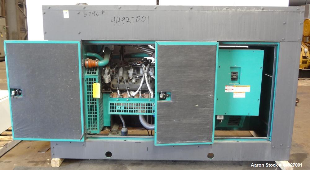 Used Cummins 150 kW Standby Natural Gas Generator Set, Model GGLB-5769053, Serial #G060941941.  GM8.1L-HO engine rated 225 hp at 1800 rpm, EPA certified to SI stationary emission regulation 40 CFR, p...