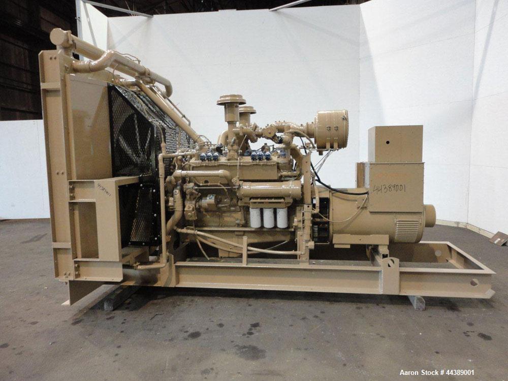 Used Cummins 425 kW standby (400kW prime) natural gas generator set. Cummins model GTA28C natural gas engine rated 600 HP @ 1800 RPM, 8.5:1 compression ratio, SN-25273631, 3/60/480V, Stamford type MC...