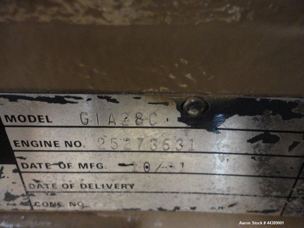 Used Cummins 425 kW standby (400kW prime) natural gas generator set. Cummins model GTA28C natural gas engine rated 600 HP @ 1800 RPM, 8.5:1 compression ratio, SN-25273631, 3/60/480V, Stamford type MC...