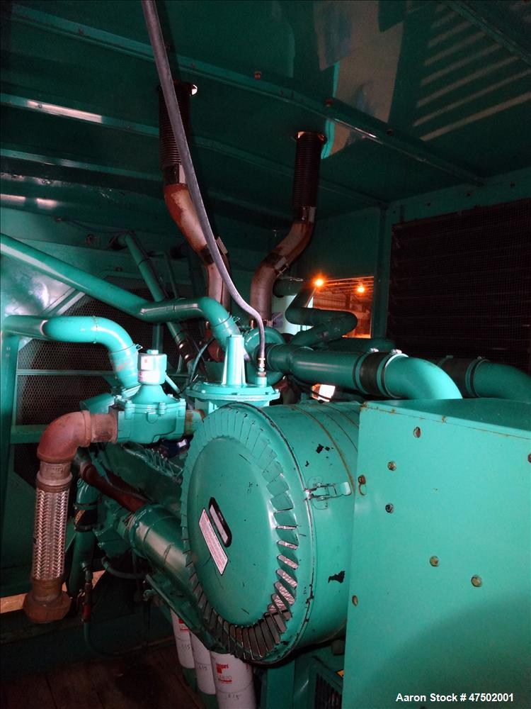 Used- Cummins 500 kW Natural Gas Generator. Cummins GTA28 engine.