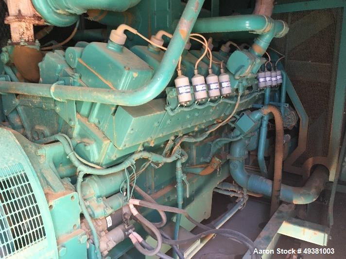 Used Cummins Generator, 880  KW,  Natural Gas, Model  GTA50-G3