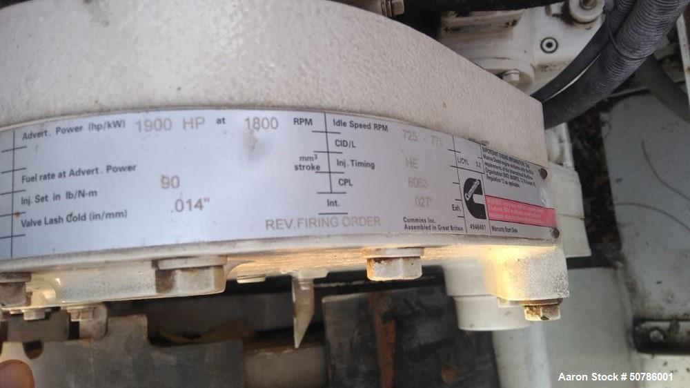 Used Cummins 1200/1500 kW Standby Diesel Generator Set
