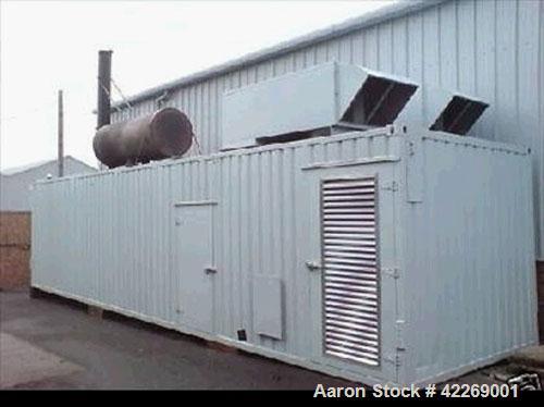 Used Cummins Diesel Engine KTA 50 G3.  1.25 mw diesel generator, serial #33127342. Leroy Somer alternator, serial #162186-1. 415 volts, 1500 rpm, 50 hz. Year 1994. 3830 hours run. Partitioned diesel ...