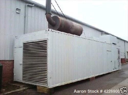 Used Cummins Diesel Engine KTA 50 G3.  1.25 mw diesel generator, serial #33127342. Leroy Somer alternator, serial #162186-1. 415 volts, 1500 rpm, 50 hz. Year 1994. 3830 hours run. Partitioned diesel ...