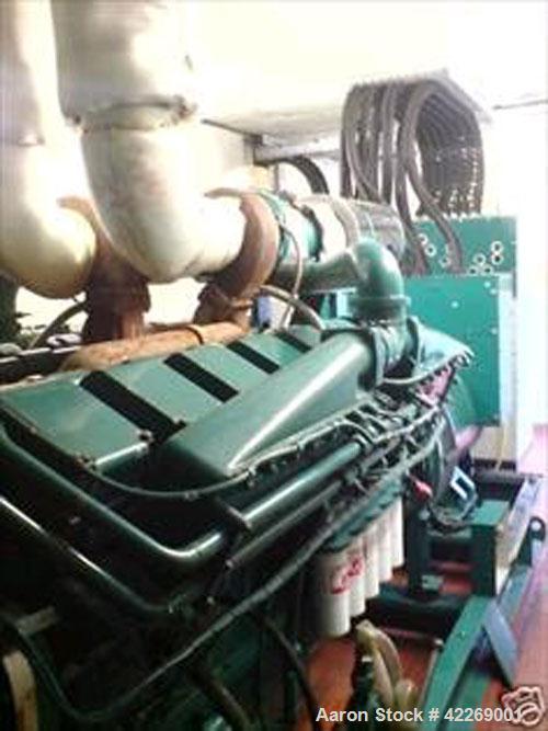 Used Cummins Diesel Engine KTA 50 G3.  1.25 mw diesel generator, serial #33127342. Leroy Somer alternator, serial #162186-1. 415 volts, 1500 rpm, 50 hz. Year 1994. 3830 hours run. Partitioned diesel ...