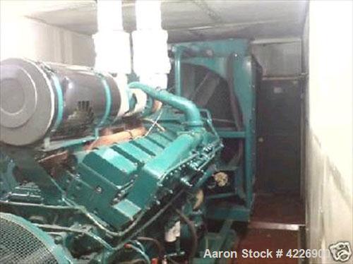 Used Cummins Diesel Engine KTA 50 G3.  1.25 mw diesel generator, serial #33127342. Leroy Somer alternator, serial #162186-1. 415 volts, 1500 rpm, 50 hz. Year 1994. 3830 hours run. Partitioned diesel ...