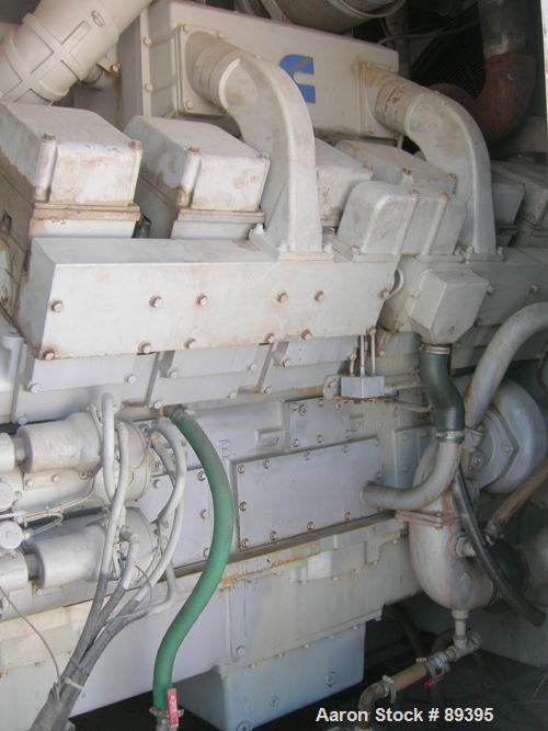 Used Cummins 775 kW Diesel Generator Set. Cummins model KTA38-GI engine, serial #31132466, rated 1135 hp at 1800 rpm. O'Brien generator end, 3/60/277/480 volt, model OB775KWDW63, serial #3029. Curren...