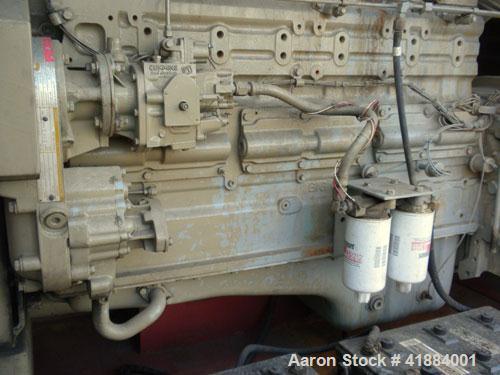 Used Cummins 200 kW standby diesel generator set. Cummins model NT-855-G4 engine, serial# 1161-7668, Rated 375 hp @ 1800 rpm. 3/60/208-240/380-480 volt generator end ID # 200DFBC/38795F. Battery char...