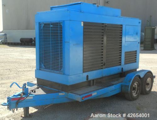 Used Cummins 200kW portable standby diesel generator set.Cummins model NT-855-G4 engine rated 375HP @ 1800 RPM. 3/60/208-240/380-480V. 350 Amp main-line circuit breaker. Weather enclosure with sub-ba...