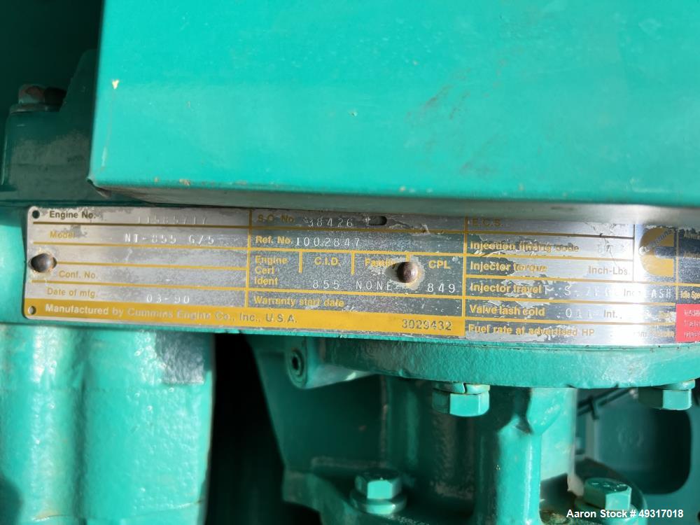 Used Cummins 250 kW Standby (225 kW Prime) Diesel Generator Set
