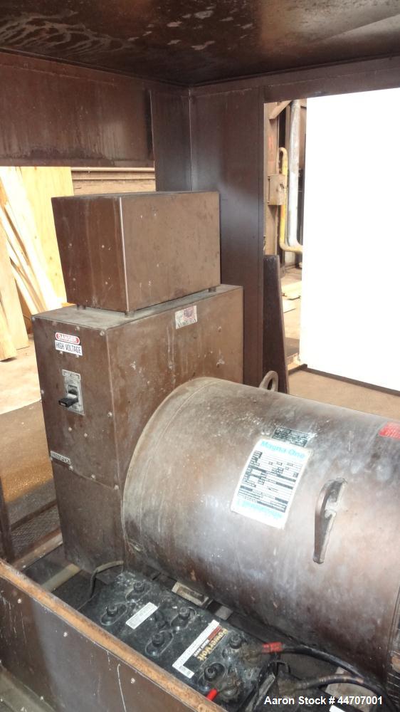 Used Cummins 350 kW standby diesel generator set, Cummins NTTA855G2 engine rated 535 HP @ 1800 RPM, SN-18109439. 3/60/277/480V. 600 Amp main line circuit breaker. Weather enclosure. 215 Hours. Year 1...