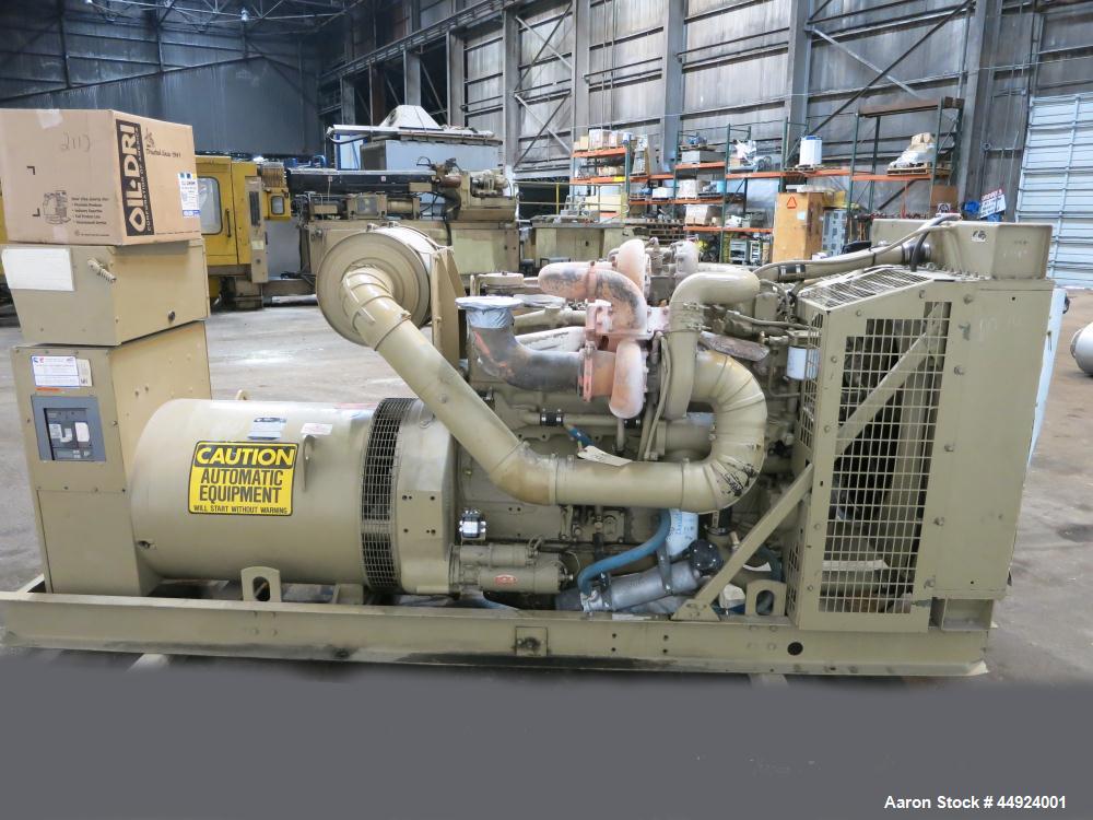 Used Cummins 350 KW Standby Diesel Generator Set.  Cummins NTTA855GS2 engine rated 535 hp @ 1800 rpm, serial #30300327.  3/60/277/480V.  600 Amp mainline circuit breaker.  Coolant heater.  Muffler an...