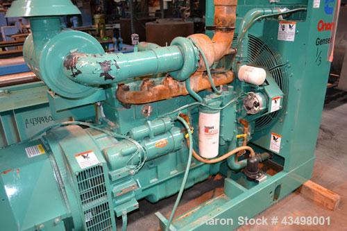 Used Cummins 125kW Diesel Generator Set, model 125DGEA, serial H920481242. Cummins model 6CT8.3-G engine rated 207 hp @ 1800 rpm, serial #44784082. 3/60/120/240V (rated 83 kW as single phase), 200 am...