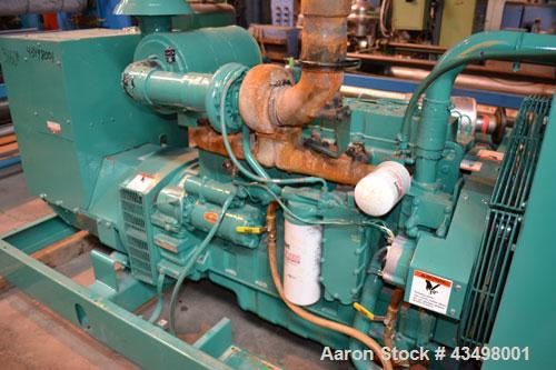 Used Cummins 125kW Diesel Generator Set, model 125DGEA, serial H920481242. Cummins model 6CT8.3-G engine rated 207 hp @ 1800 rpm, serial #44784082. 3/60/120/240V (rated 83 kW as single phase), 200 am...