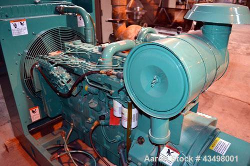 Used Cummins 125kW Diesel Generator Set, model 125DGEA, serial H920481242. Cummins model 6CT8.3-G engine rated 207 hp @ 1800 rpm, serial #44784082. 3/60/120/240V (rated 83 kW as single phase), 200 am...
