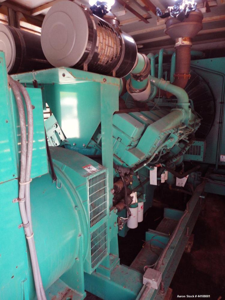 Used Cummins 1500 kW standby (1250kW prime) diesel generator set. Cummins Model 1500DFLE-1062, SN-F000120500, Cummins KTA50-G9 engine rated 2220 HP at 1800 RPM, emissions EPA tier 1, SN-33146331. 3/6...