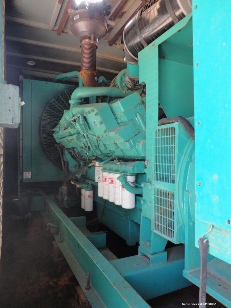 Used Cummins 1500 kW standby (1250kW prime) diesel generator set. Cummins Model 1500DFLE-1062, SN-F000120499. Cummins KTA50-G9 engine rated 2220 HP @ 1800 RPM, emissions EPA tier 1, SN-33146315. 3/60...