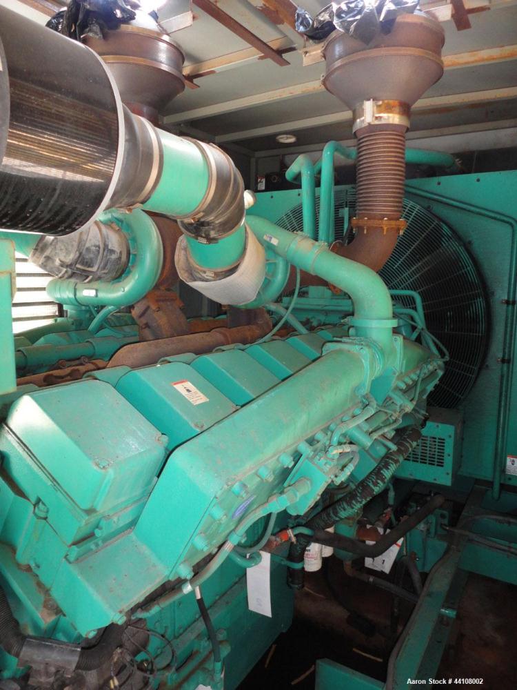 Used Cummins 1500 kW standby (1250kW prime) diesel generator set. Cummins Model 1500DFLE-1062, SN-F000120499. Cummins KTA50-G9 engine rated 2220 HP @ 1800 RPM, emissions EPA tier 1, SN-33146315. 3/60...