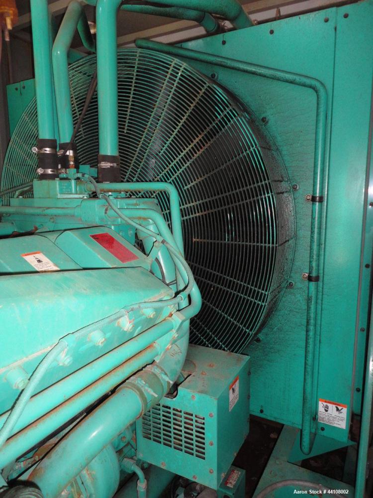 Used Cummins 1500 kW standby (1250kW prime) diesel generator set. Cummins Model 1500DFLE-1062, SN-F000120499. Cummins KTA50-G9 engine rated 2220 HP @ 1800 RPM, emissions EPA tier 1, SN-33146315. 3/60...