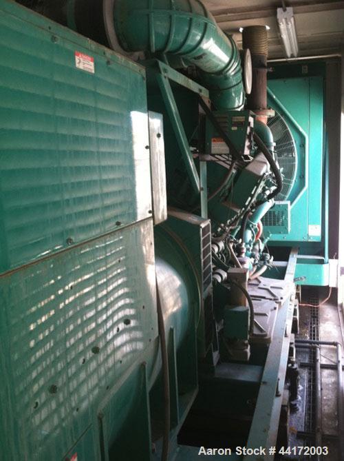Used Cummins 1500kW Standby Diesel Generator Set. Cummins model 1500DFMB, SN-F950580271. 3/60/480V. PMG - permanent magnet generator. PowerCommand digital control panel. Weather enclosure. Sub-base f...
