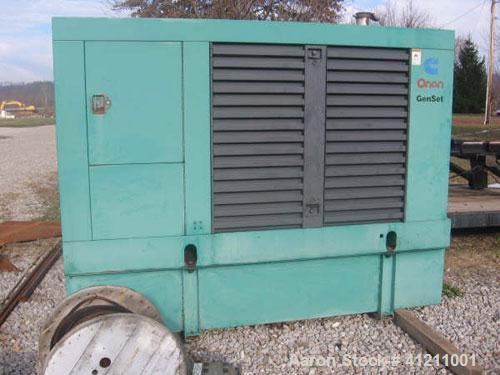 Used Cummins / Onan 175 kW diesel generator set, 3/60/277/480V. Model 175DGFB. Weather enclosure, base fuel tank. 500 hours. Year 2000.