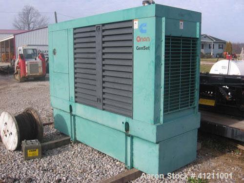 Used Cummins / Onan 175 kW diesel generator set, 3/60/277/480V. Model 175DGFB. Weather enclosure, base fuel tank. 500 hours. Year 2000.
