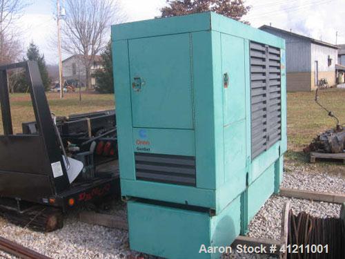 Used Cummins / Onan 175 kW diesel generator set, 3/60/277/480V. Model 175DGFB. Weather enclosure, base fuel tank. 500 hours. Year 2000.