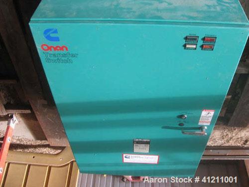 Used Cummins / Onan 175 kW diesel generator set, 3/60/277/480V. Model 175DGFB. Weather enclosure, base fuel tank. 500 hours. Year 2000.