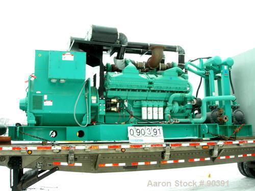 USED: Cummins/Onan 2000 kW standby rated diesel generator set, model 2000DQKC, serial #F000116085. 3/60/1386/2400V.   (Can provide @ cost transformer for 480V, 4160V, 12,700V )  Cummins engine model ...