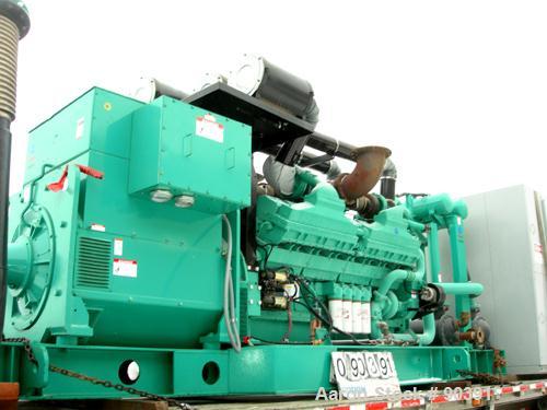 USED: Cummins/Onan 2000 kW standby rated diesel generator set, model 2000DQKC, serial #F000116085. 3/60/1386/2400V.   (Can provide @ cost transformer for 480V, 4160V, 12,700V )  Cummins engine model ...