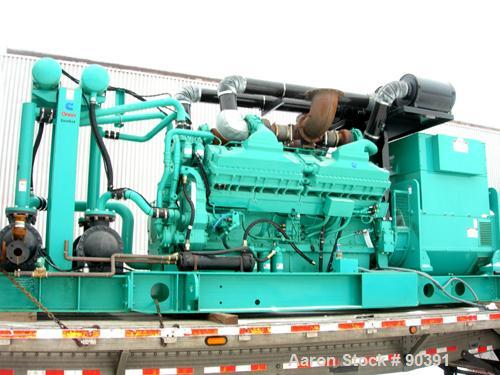 USED: Cummins/Onan 2000 kW standby rated diesel generator set, model 2000DQKC, serial #F000116085. 3/60/1386/2400V.   (Can provide @ cost transformer for 480V, 4160V, 12,700V )  Cummins engine model ...