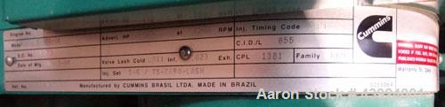 Used Cummins / Onan 275kW Standby (250 kW Prime) Diesel Generator Set. Cummins model 275DFBF, SN- H940551392. Cummins NT-855-G6 engine rated 435 HP @ 1800 RPM. 3/60/277/480V. 500 Amp main-line circui...